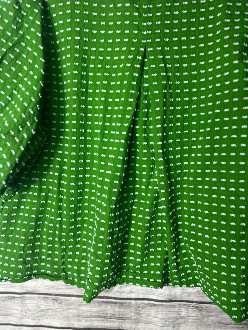 kate spade Green Tie-Front Short Sleeve Blouse XL
